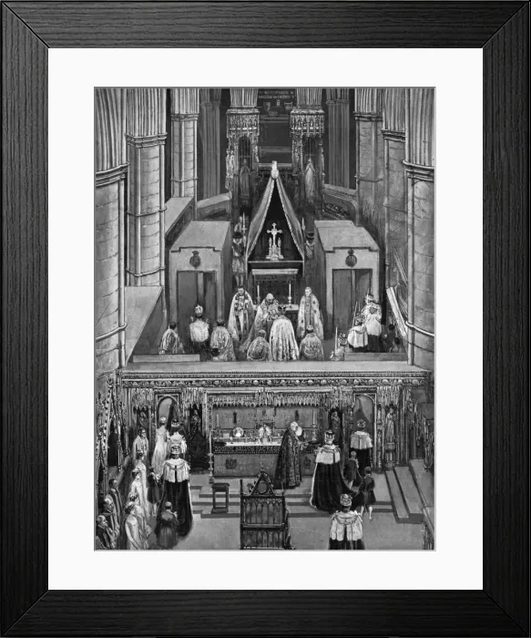 Framed Print : The Shrine of St Edward and its part in the Coronation cerem Framed Print : The Shrine of St Edward and its part in the Coronation cerem