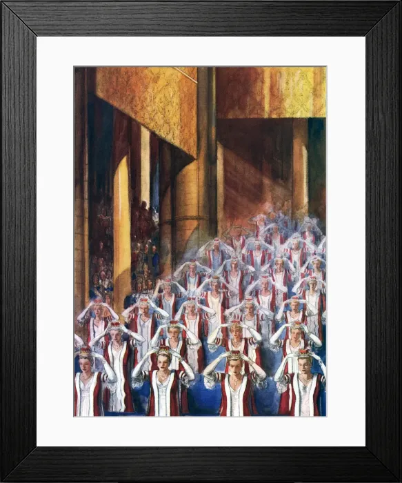 Framed Print : 1937 Coronation - Peeresses don their coronets Framed Print : 1937 Coronation - Peeresses don their coronets