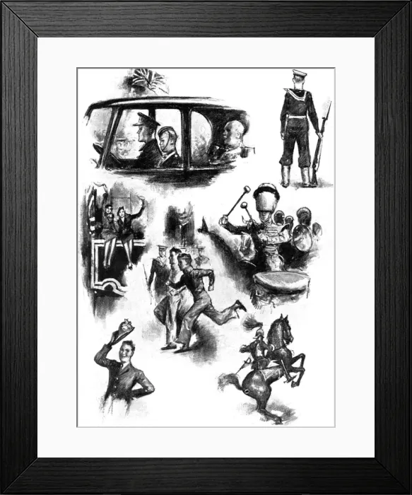 Framed Print : 1937 Coronation - Whitehalls passing show Framed Print : 1937 Coronation - Whitehalls passing show