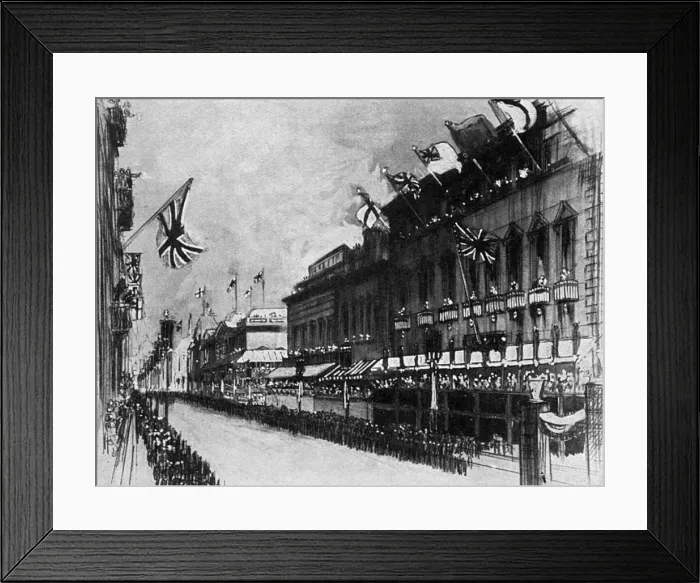 Framed Print : 1937 Coronation - Clubland adorned Framed Print : 1937 Coronation - Clubland adorned