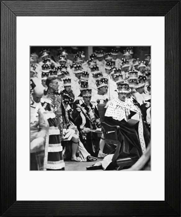 Framed Print : 1937 Coronation - A Sea of Coronets Framed Print : 1937 Coronation - A Sea of Coronets