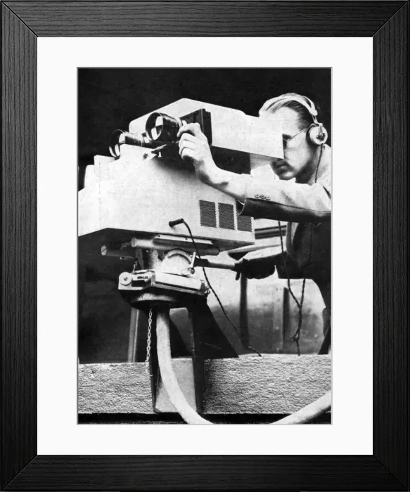 Framed Print : Television cameras at Wimbledon for first time Framed Print : Television cameras at Wimbledon for first time