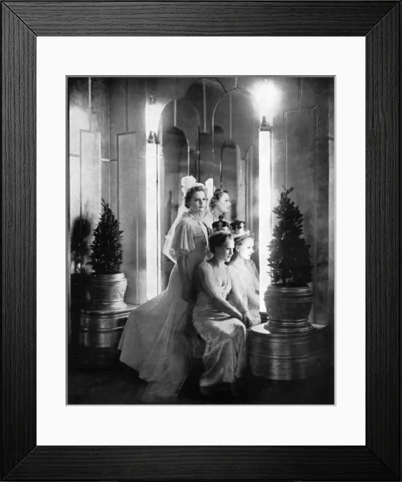 Framed Print : Official styles of hairdressing for the 1937 Coronation