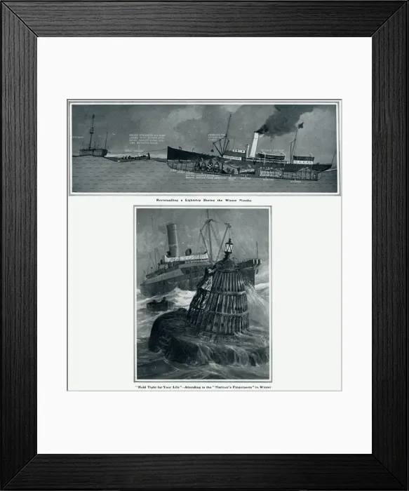 Framed Print : Ships during winter months by G. H. Davis