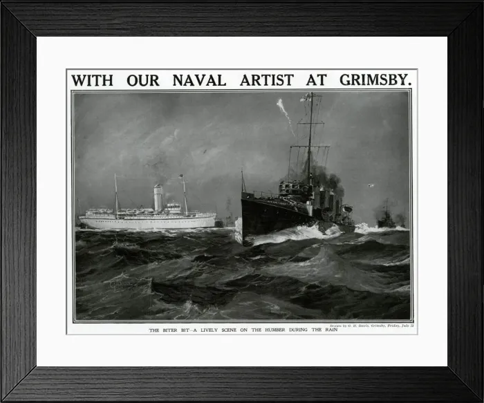 Framed Print : Scene on the Humber during rain by G. H. Davis Framed Print : Scene on the Humber during rain by G. H. Davis