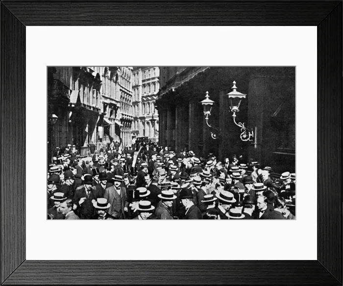 Framed Print : Throgmorton Street 1914