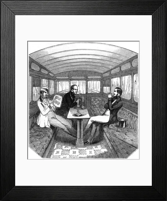 Framed Print : Eastern Counties Railway Saloon Framed Print : Eastern Counties Railway Saloon