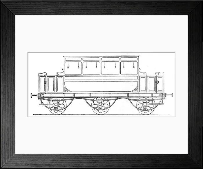 Framed Print : Eastern Counties Railway Saloon