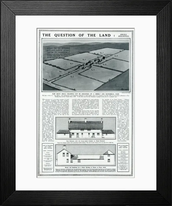 Framed Print : Design for the building of small holdings Framed Print : Design for the building of small holdings