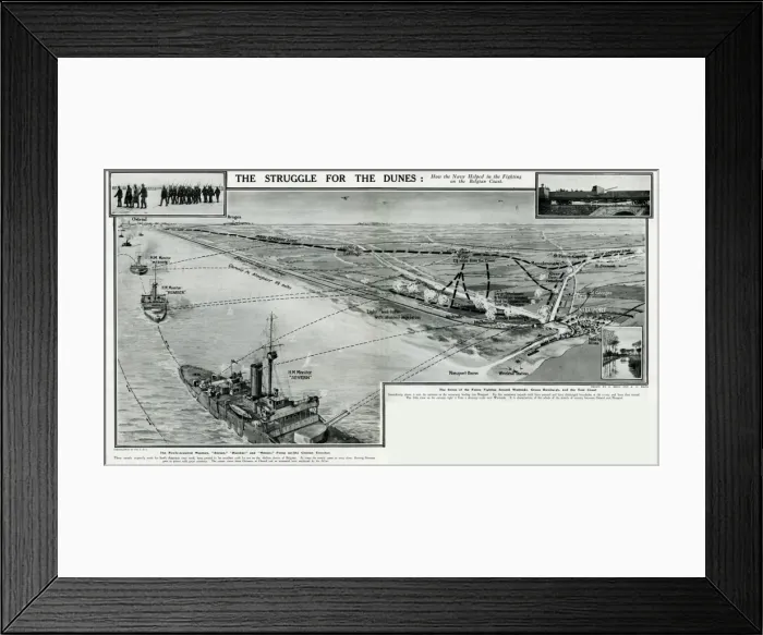 Framed Print : Struggle for the Dunes by G. Bron and G. H. Davis Framed Print : Struggle for the Dunes by G. Bron and G. H. Davis
