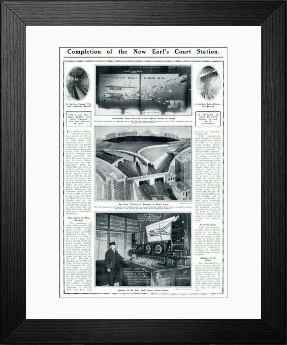 Framed Print : Completion of the new Earls Court station, London Framed Print : Completion of the new Earls Court station, London
