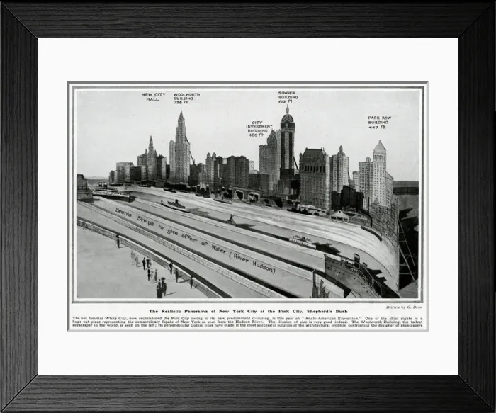 Framed Print : New York panorama at Shepherds Bush, London Framed Print : New York panorama at Shepherds Bush, London