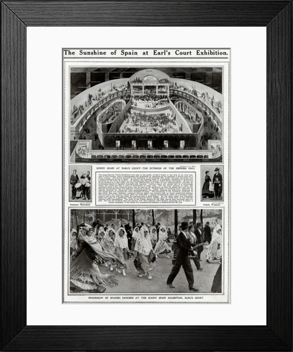 Framed Print : Sunshine of Spain at Earls Court Exhibition, London Framed Print : Sunshine of Spain at Earls Court Exhibition, London