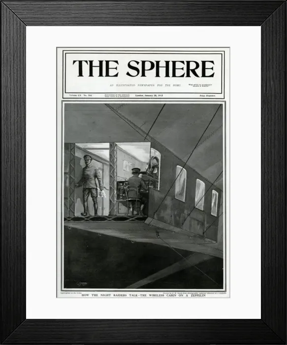 Framed Print : Wireless cabin on a Zeppelin by G. H. Davis Framed Print : Wireless cabin on a Zeppelin by G. H. Davis