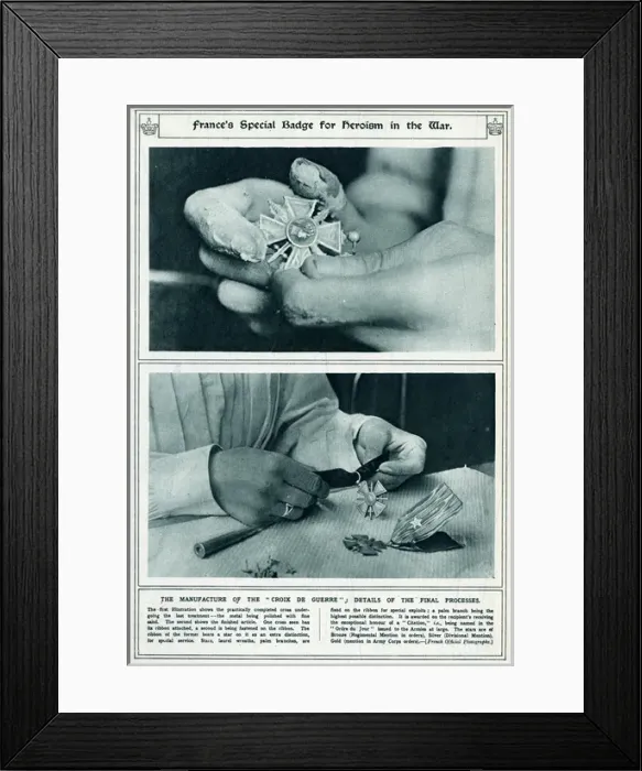Framed Print : Manufacture of the Croix de Guerre Framed Print : Manufacture of the Croix de Guerre