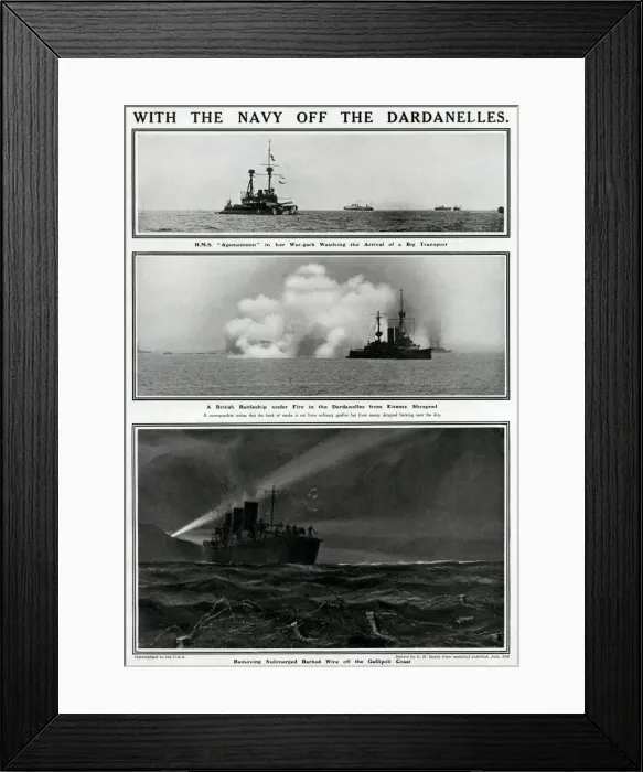 Framed Print : With the British navy off the Dardanelles, WW1 Framed Print : With the British navy off the Dardanelles, WW1