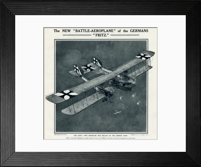 Framed Print : New German fighter plane by G. H. Davis