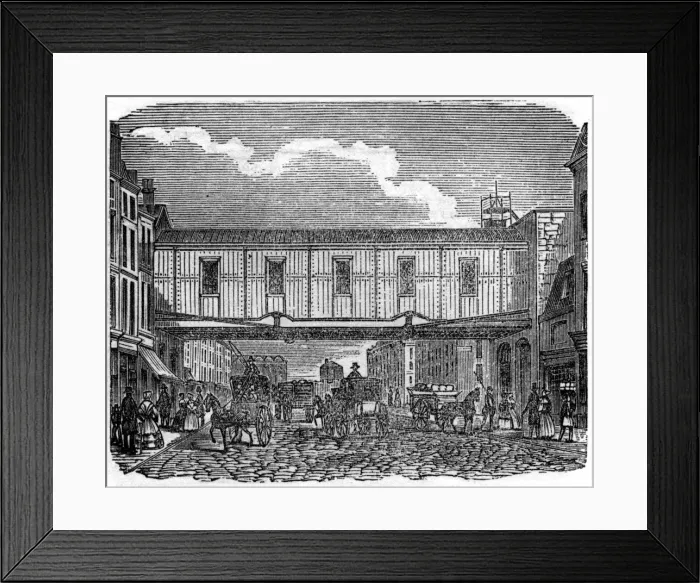 Framed Print : The Camden Town railway: the Minories Viaduct, 1851 Framed Print : The Camden Town railway: the Minories Viaduct, 1851