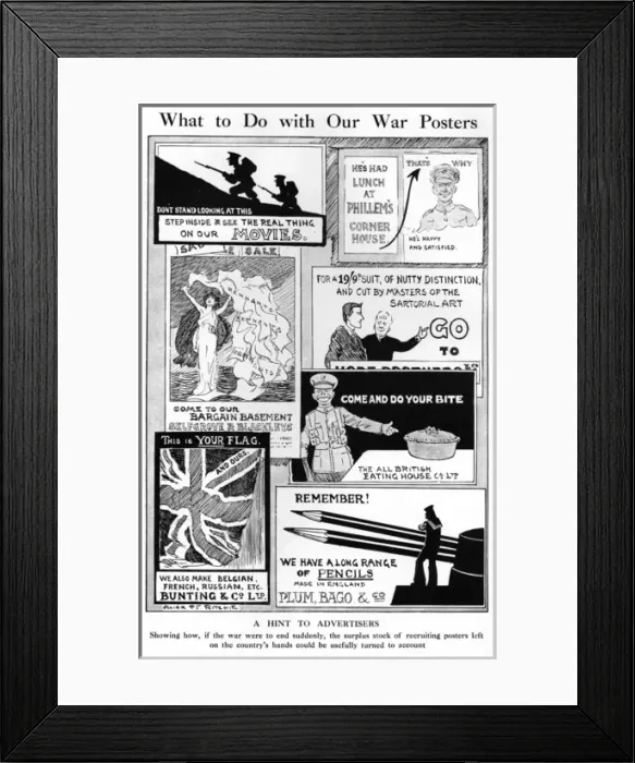 Framed Print : What to do with our War Posters