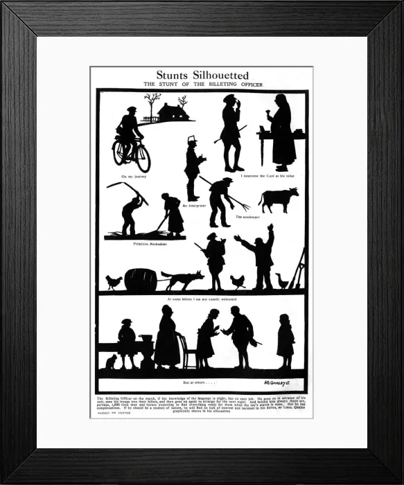 Framed Print : Stunts silhouetted by H. L. Oakley