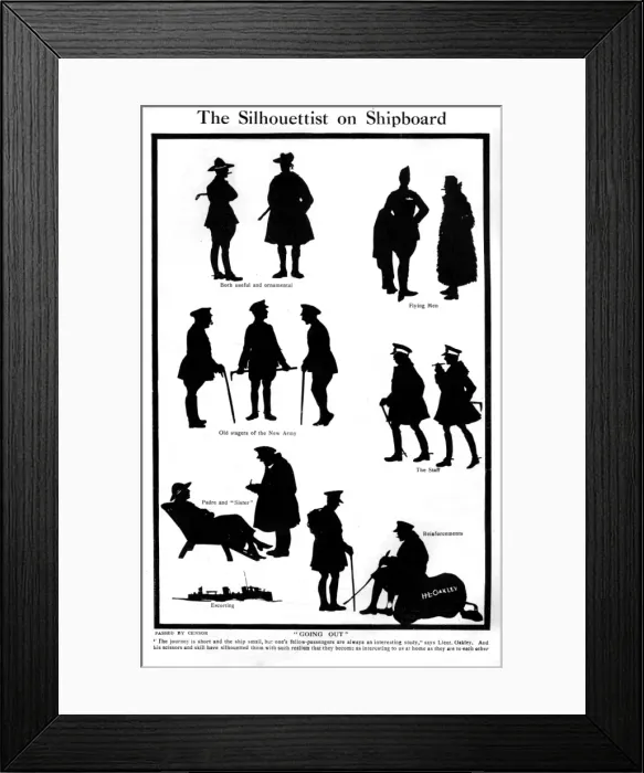 Framed Print : The Silhouettist on Shipboard by H. L. Oakley