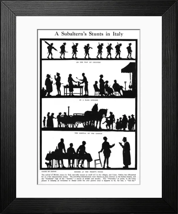 Framed Print : A Subalterns Stunts in Italy by H. L. Oakley Framed Print : A Subalterns Stunts in Italy by H. L. Oakley