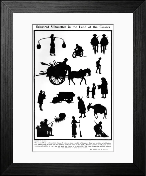 Framed Print : Scissored silhouettes in land of Caesars by H. L. Oakley