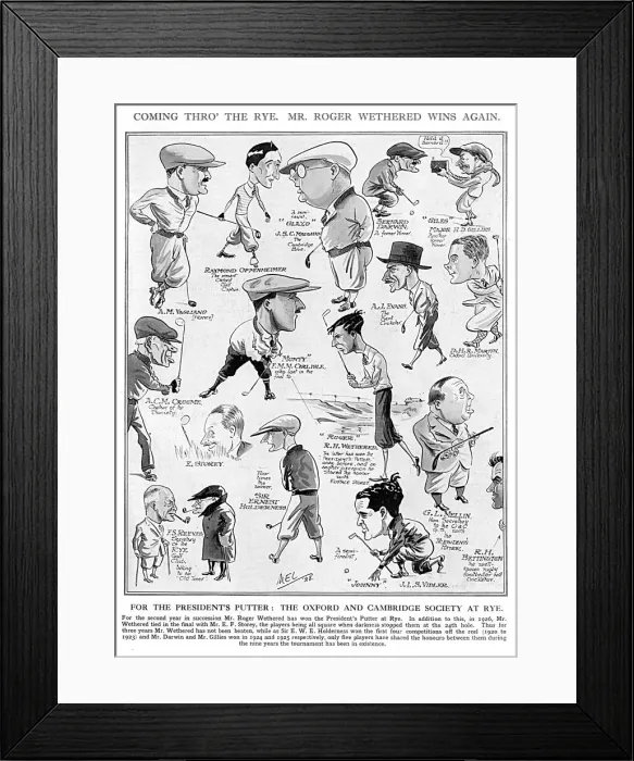 Framed Print : The Presidents Putter 1928 Framed Print : The Presidents Putter 1928