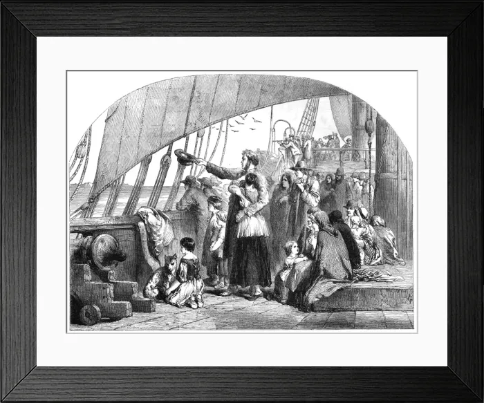 Framed Print : Emigrants on Deck Framed Print : Emigrants on Deck