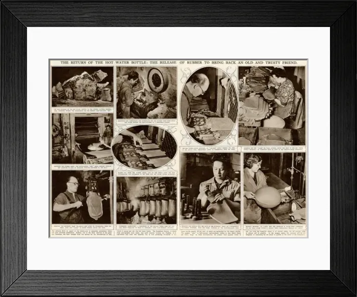 Framed Print : Return of the hot water bottles 1946 Framed Print : Return of the hot water bottles 1946