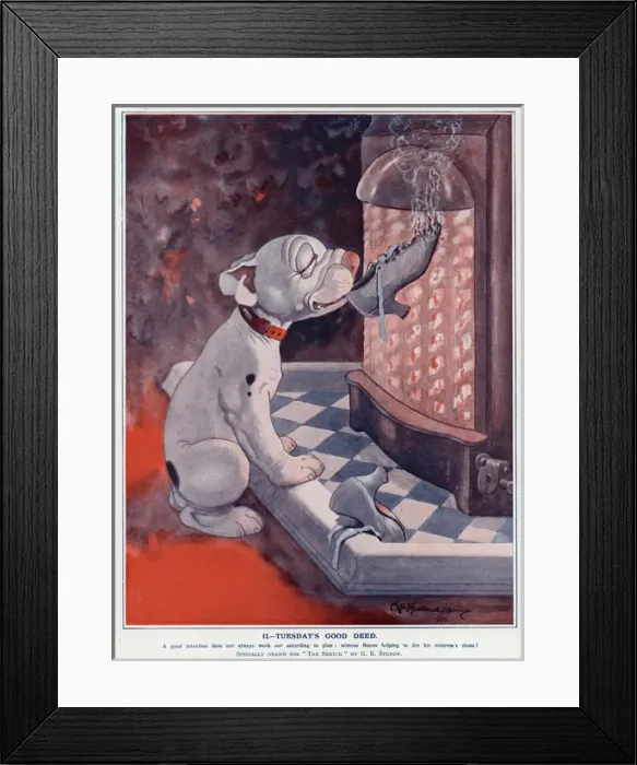 Framed Print : The Seven Good Deeds of Bonzo (Tuesday) Framed Print : The Seven Good Deeds of Bonzo (Tuesday)