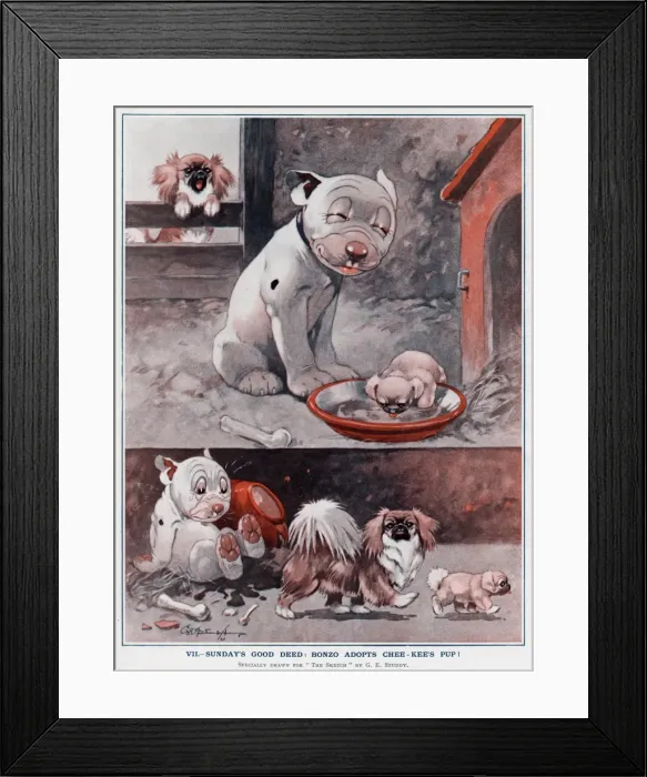 Framed Print : The Seven Good Deeds of Bonzo (Sunday) Framed Print : The Seven Good Deeds of Bonzo (Sunday)