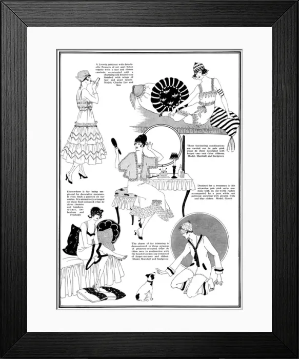 Framed Print : Lingerie & nightwear, 1915