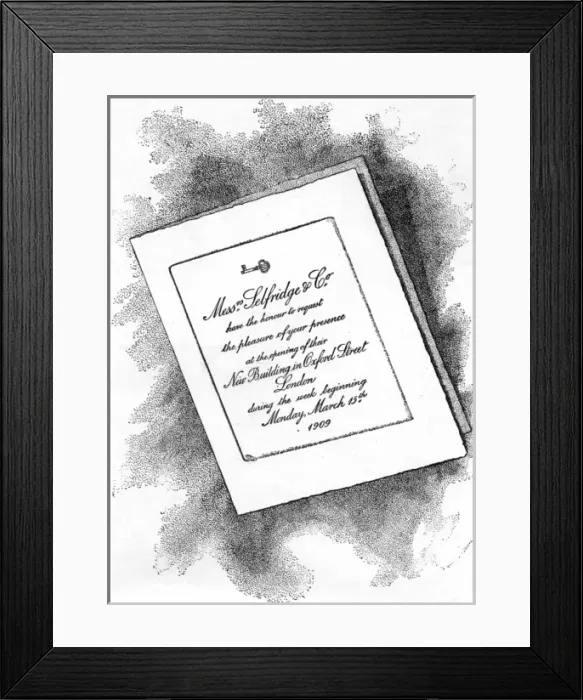 Framed Print : Advertisement for the opening of Selfridges, 1909 Framed Print : Advertisement for the opening of Selfridges, 1909