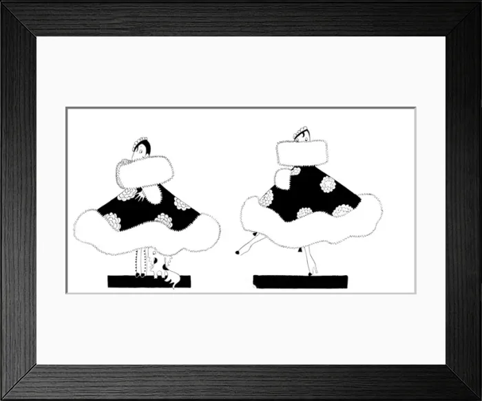 Framed Print : The Perils of High Collar fashion by Fish Framed Print : The Perils of High Collar fashion by Fish