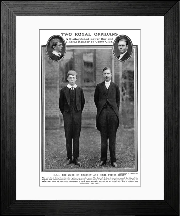 Framed Print : Prince Henry & Duke of Brabant at Eton