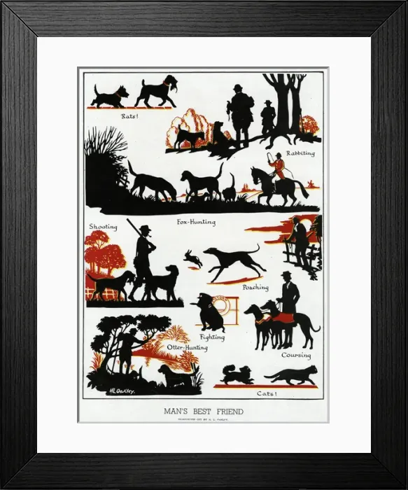Framed Print : Mans best friend... by H. L. Oakley
