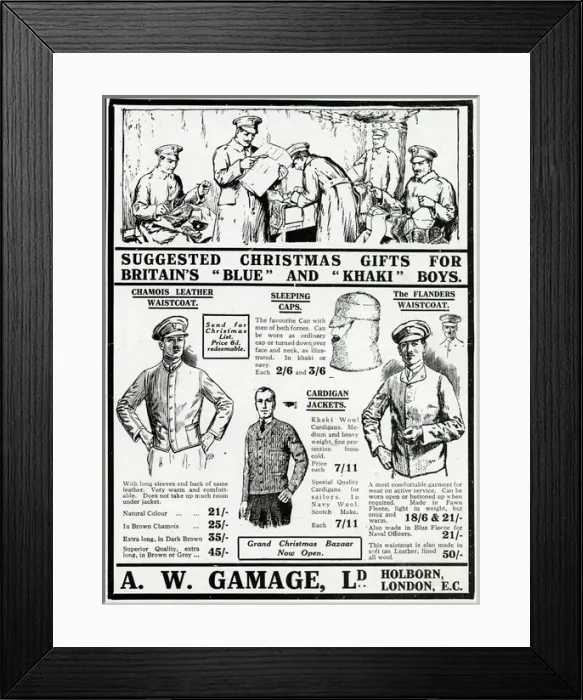 Framed Print : Suggested Christmas gifts 1915