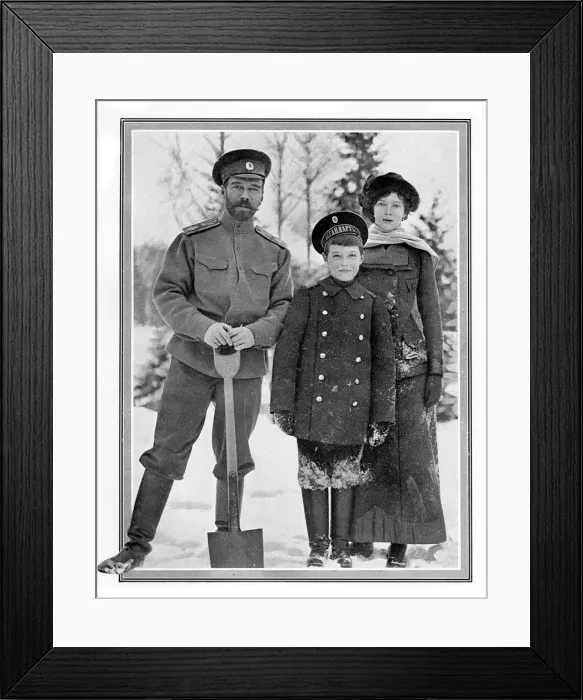 Framed Print : Tsar Nicholas II of Russia, Tsarevitch, Grand Duchess Tatian Framed Print : Tsar Nicholas II of Russia, Tsarevitch, Grand Duchess Tatian