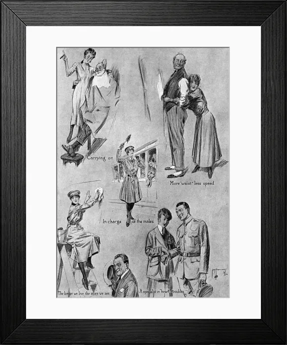 Framed Print : No Objection Taken - womens war work, 1916 Framed Print : No Objection Taken - womens war work, 1916