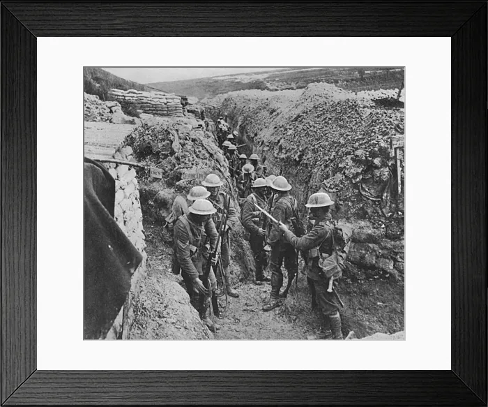 Framed Print : First day of the Somme - fixing bayonets Framed Print : First day of the Somme - fixing bayonets