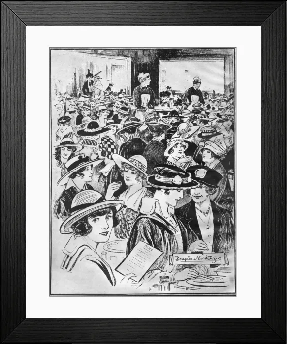 Framed Print : City Restaurant in London during World War One