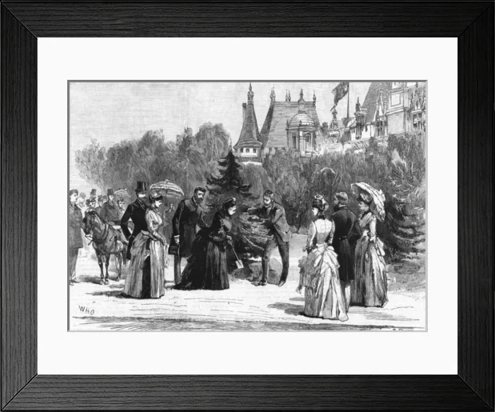 Framed Print : Queen Victoria planting a tree at Waddesdon Manor, 1890 Framed Print : Queen Victoria planting a tree at Waddesdon Manor, 1890