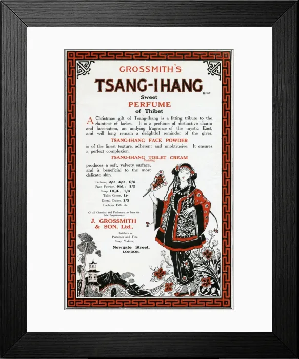 Framed Print : Advert for Tsang-Ihang perfume 1923