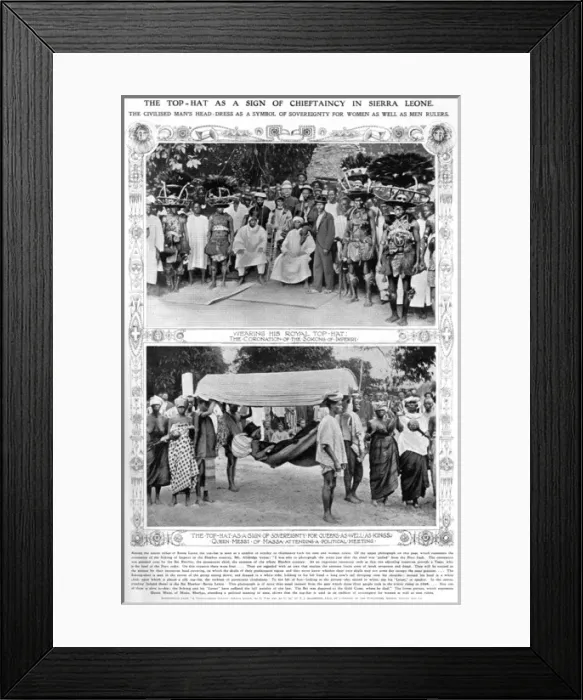 Framed Print : The top hat as a sign of chieftaincy in Sierra Leone Framed Print : The top hat as a sign of chieftaincy in Sierra Leone