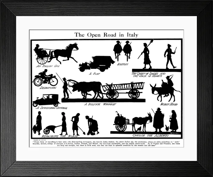 Framed Print : The Open Road in Italy by H. L. Oakley Framed Print : The Open Road in Italy by H. L. Oakley