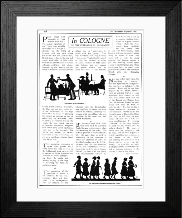 Framed Print : The Bystander in Occupation illustrated by H. L. Oakley Framed Print : The Bystander in Occupation illustrated by H. L. Oakley