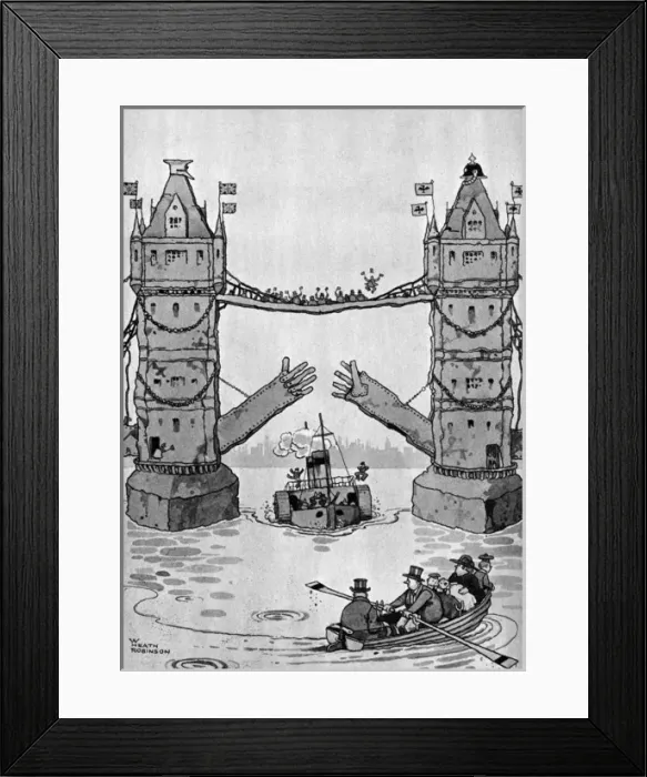 Framed Print : Peace Celebrations by William Heath Robinson