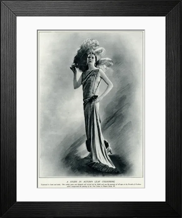 Framed Print : Sleeveless flapper gown 1923 Framed Print : Sleeveless flapper gown 1923