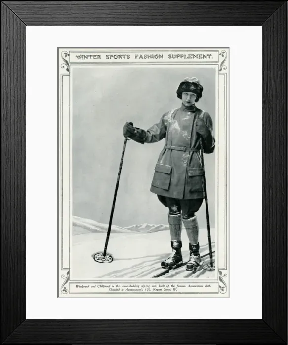 Framed Print : Ski-coat for Aquascutum 1923 Framed Print : Ski-coat for Aquascutum 1923